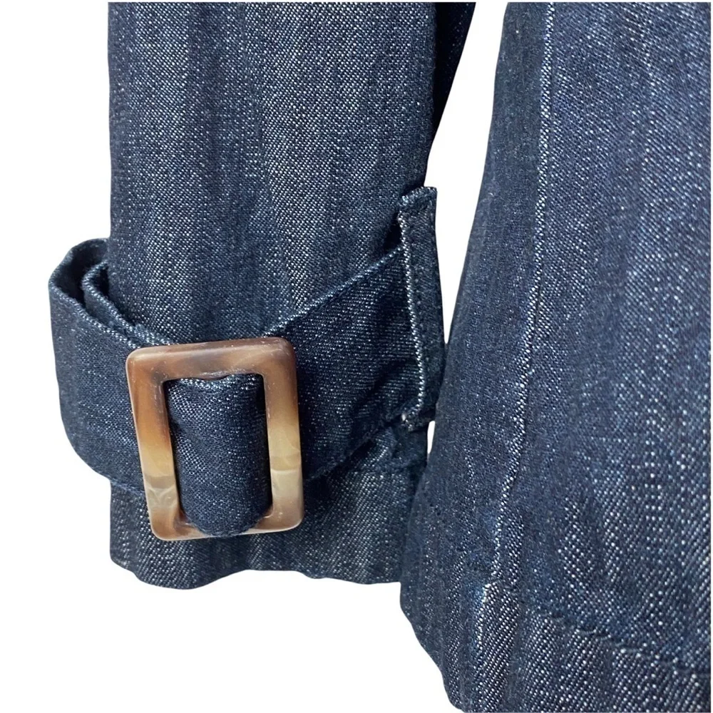 Old Navy‎ Double Breasted Double Collar Buckle Jean Jacket Women's S Blue Denim